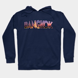 Bangkok Thailand Wat Arun Typography Hoodie